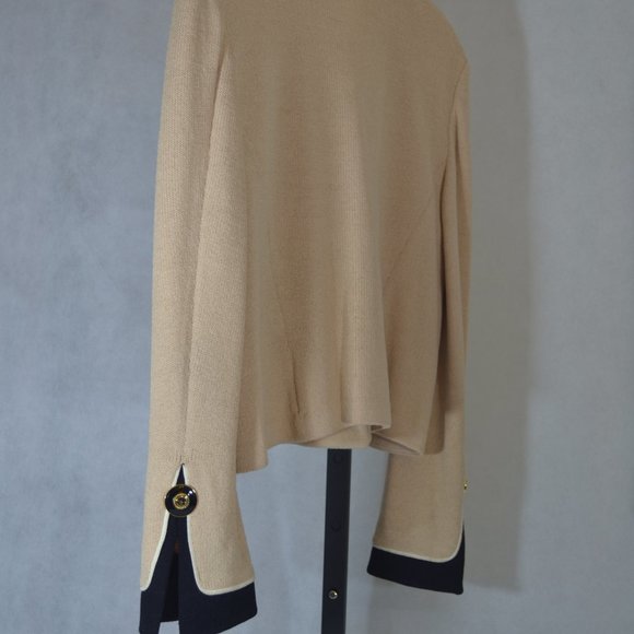 (BEAUTIFUL) ST. JOHN COLLECTION BLACK & TAN SKIRT SET SIZE 6 /6 - Picture 8 of 11